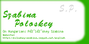 szabina poloskey business card